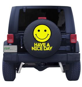 Vintage Smiley Face Have a Nice Day Tire Cover 