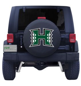 Hawaii University Spare Tire Cover Black Vinyl Front