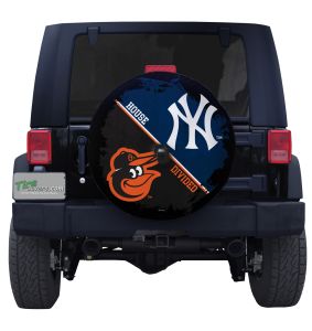 Baltimore Orioles & New York Yankees House Divided Tire Cover