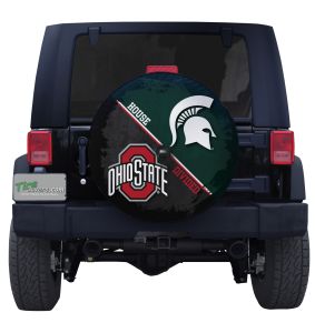 Ohio State & Michigan State House Divided Tire Cover