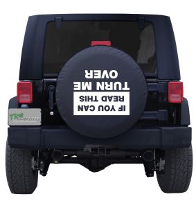 If You Can Read This Turn Me Over Spare Tire Cover Back View