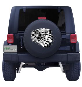 Indian Headdress Skull Jeep Tire Cover