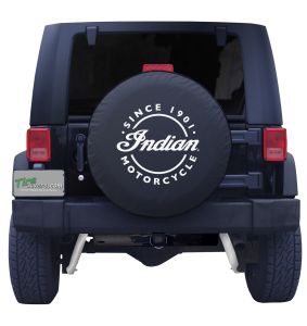 Indian Motorcycles Spare Tire Cover Black Vinyl Front