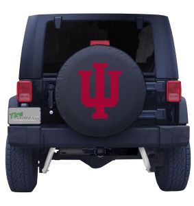 Indiana Univeristy Spare Tire Cover Black Vinyl Front
