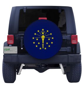 Indiana State Flag Closeup Tire Cover Front
