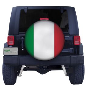 Italian Flag Closeup Tire Cover Front