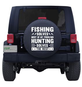 Jeep Wrangler Fishing and Hunting Solve Problems Spare Tire Cover