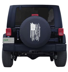 Jeep Wrangler I'd Rather be Fishing American Flag Spare Tire Cover