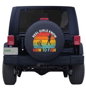Jeep Wrangler Reel Girls Know How to Fish Spare Tire Cover