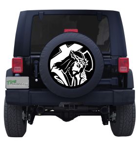 Jesus with Thorn Crown with Cross Tire Cover 