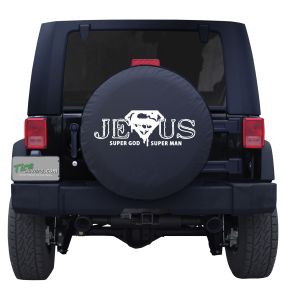 Jesus Superman God Tire Cover