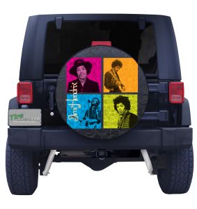 Jimi Hendrix "Are you Experienced" 4 Square Spare Tire Cover