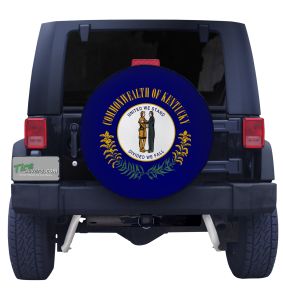 Kentucky State Flag Closeup Tire Cover Front