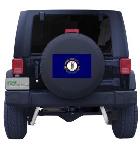 Kentucky State Flag Tire Cover Front