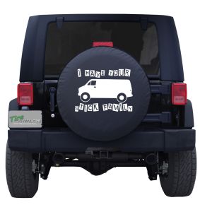 Kidnapped Stick Family Custom Tire Cover Jeep Wrangler