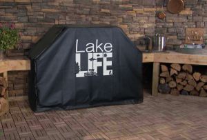 Lake Life Pontoon Logo Grill Cover