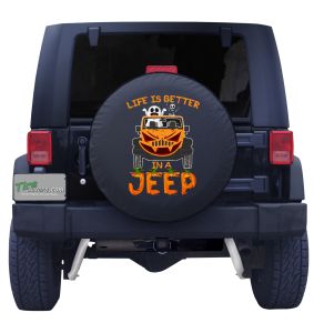 Life is Better in a Jeep Halloween Tire Cover 