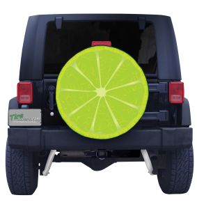 Lime Slice Tire Cover Front
