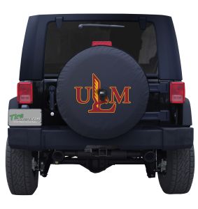 University of Louisiana at Monroe Spare Tire Cover Black Vinyl Front