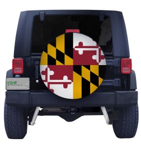 Maryland State Flag Closeup Tire Cover Front