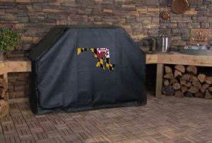 Maryland State Outline Flag Logo Grill Cover