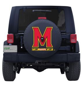 University of Maryland Spare Tire Cover Black Vinyl Front