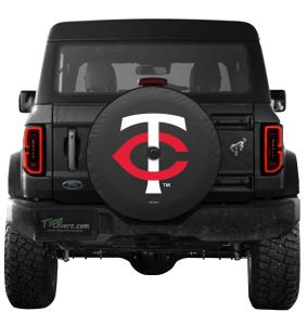 Minnesota Twins MLB Ford Bronco Spare Tire Cover Logo on Black or White Vinyl