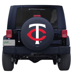 Minnesota Twins MLB Jeep Spare Tire Cover Logo on Black or White Vinyl
