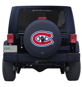 Montreal Canadiens Logo Black Spare Tire Cover Front