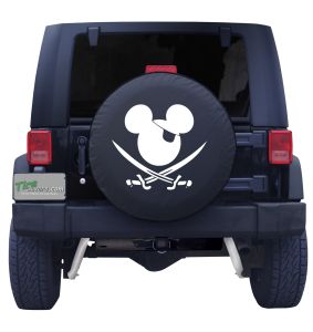 Mouse Pirate Flag Tire Cover