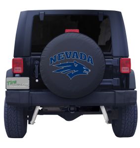 University of Nevada Spare Tire Cover Black Vinyl Front