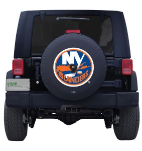 New York Islanders Logo Black Spare Tire Cover Front