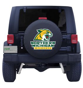 Northern Michigan University Spare Tire Cover Black Vinyl Front