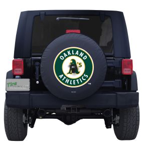 Oakland Athletics MLB Jeep Spare Tire Cover Logo on Black or White Vinyl