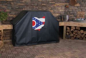 Ohio State Outline Flag Logo Grill Cover