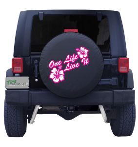 One Life Flower Tire Cover