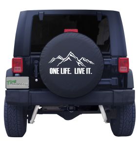 One Life Live It Mountains Tire Cover 
