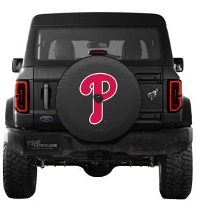 Philadelphia Phillies MLB Ford Bronco Spare Tire Cover Logo on Black or White Vinyl