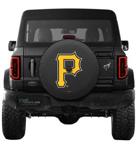 Pittsburgh Pirates MLB Ford Bronco Spare Tire Cover Logo on Black or White Vinyl