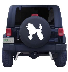 Poodle Outline Tire Cover