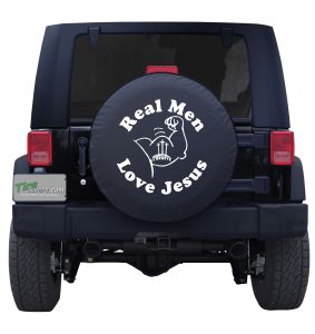 Real Men Love Jesus Tire Cover 