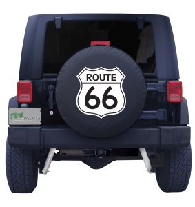 Route 66 Road Sign Tire Cover Front