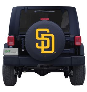 San Diego Padres MLB Jeep Spare Tire Cover Logo on Black or White Vinyl