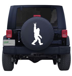 Jeep Wrangler American Flag Above All Custom Spare Tire Cover