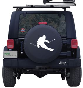 Sasquatch Skiing Custom Tire Cover Jeep Wrangler