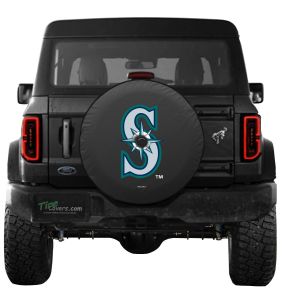 Seattle Mariners MLB Ford Bronco Spare Tire Cover Logo on Black or White Vinyl