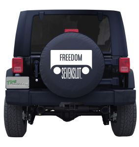 Seven Slot Freedom Jeep Custom Tire Cover