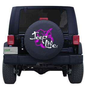 Jeep Life Hibiscus Tire Cover