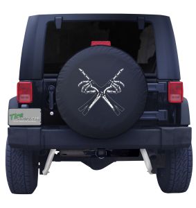 Skeleton Hand Misdirection Spare Tire Cover Front View