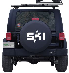 Love Skiing Custom Tire Cover Jeep Wrangler